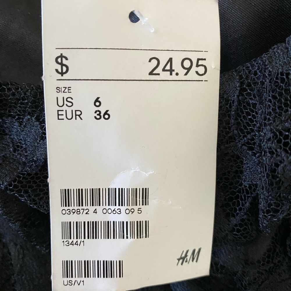 NWT H&M Lace Adjustable Straps MiniDress! Size 6 - Picture 5 of 13